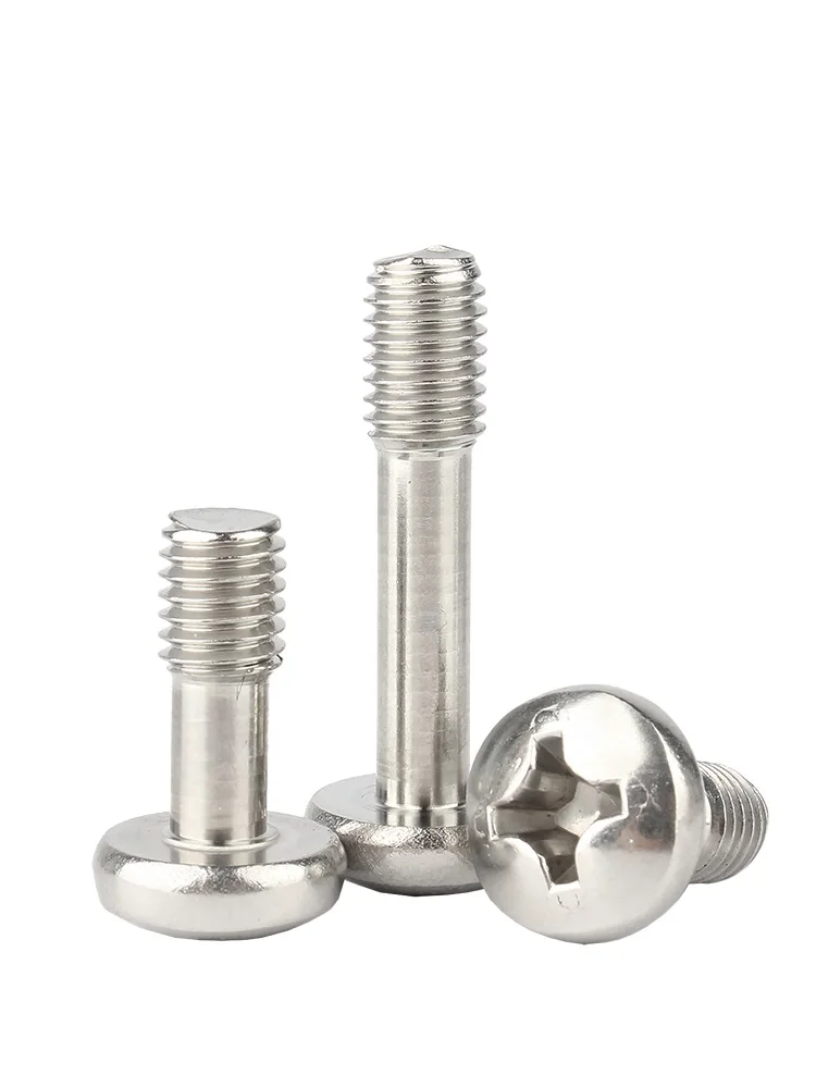 10 Buah M2 M2.5 M3 M4 M5 M6 M8 304 Sekrup Pengunci Pan Baja Tahan Karat Phillips Baut Setengah Ulir Bulat