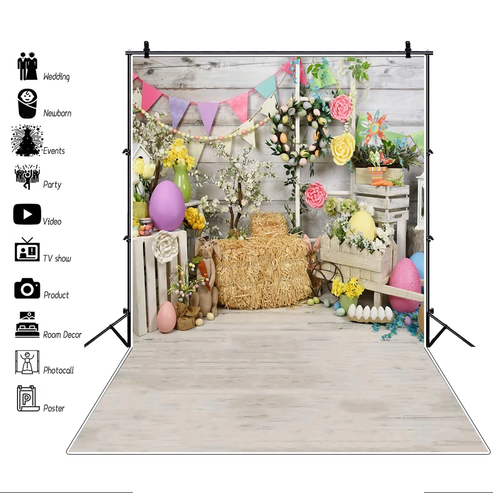 عيد الفصح سعيد التصوير خلفية الربيع الزهور الخضراء الحديقة الملونة البيض الأطفال صورة حفلة صور خلفية ملصق