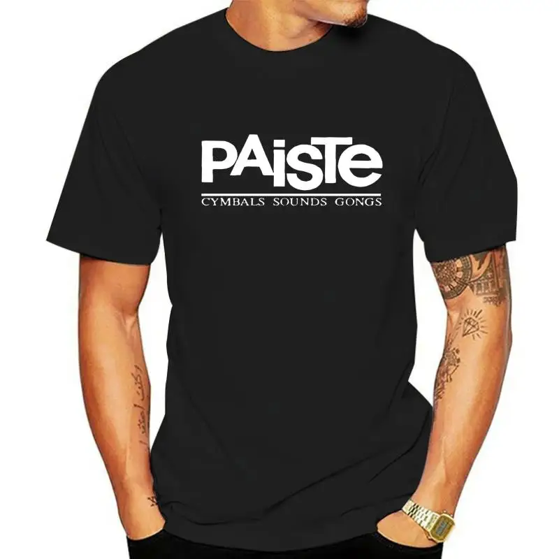 cotton T-shirt brand top Paiste Cymbals Music Instrument T Shirt NEW Tee S M L XL 2XL 3XL 4XL BLACK