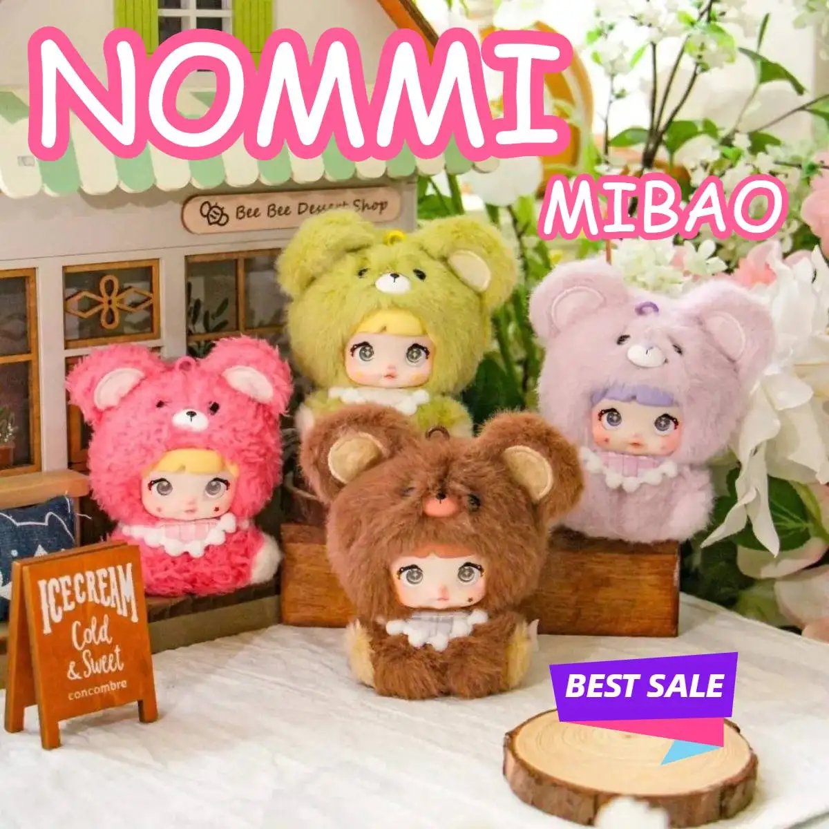

Nommi V4 Mibao Series Cute Blind Box Vinyl Face Trendy Play Mystery Box Backpack Pendant Desktop Ornament Surprise Girl Gift