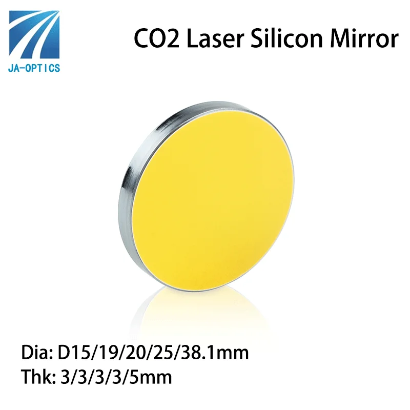 

High Power Dia.38.1mm Gold-Plated Si Reflective Mirror Co2 Laser Silicon Mirror for Laser Engraving Machine