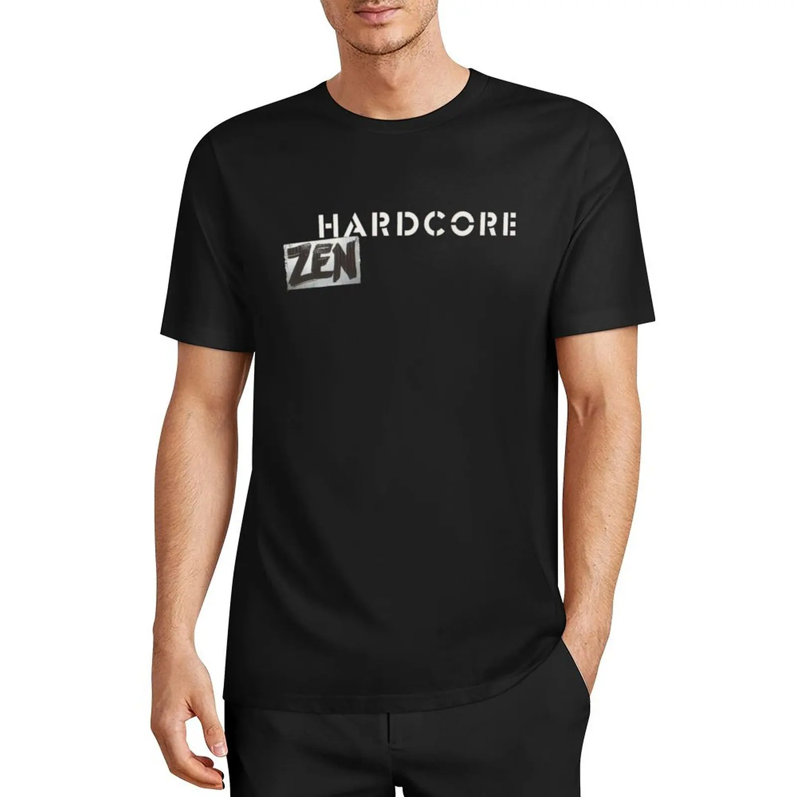 

Hardcore Zen Logo Only T-Shirt rapper graphic tees plus size clothes kawaii clothes man t shirt plain black t shirts men