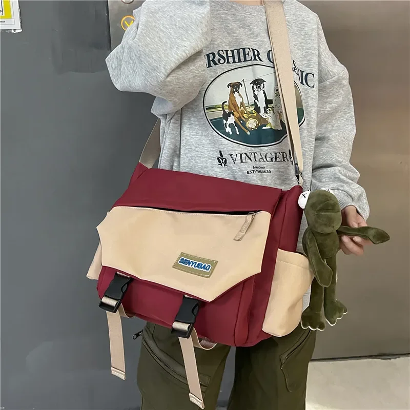 

Men's Crossbody Bag - Ins Trendy Cargo Japanese Style, Casual Sports, Large Capacity, Student Messenger Bag with Personality
