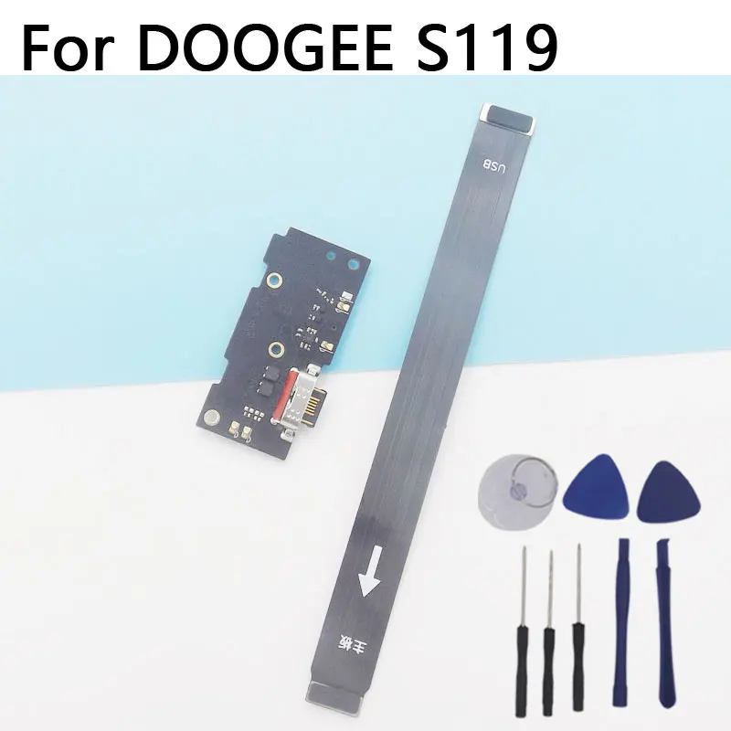 New Original DOOGEE S119 USB Board Base Dock Charging Port Board With Main Cable Flex FPC For DOOGEE S119 Smart Phone