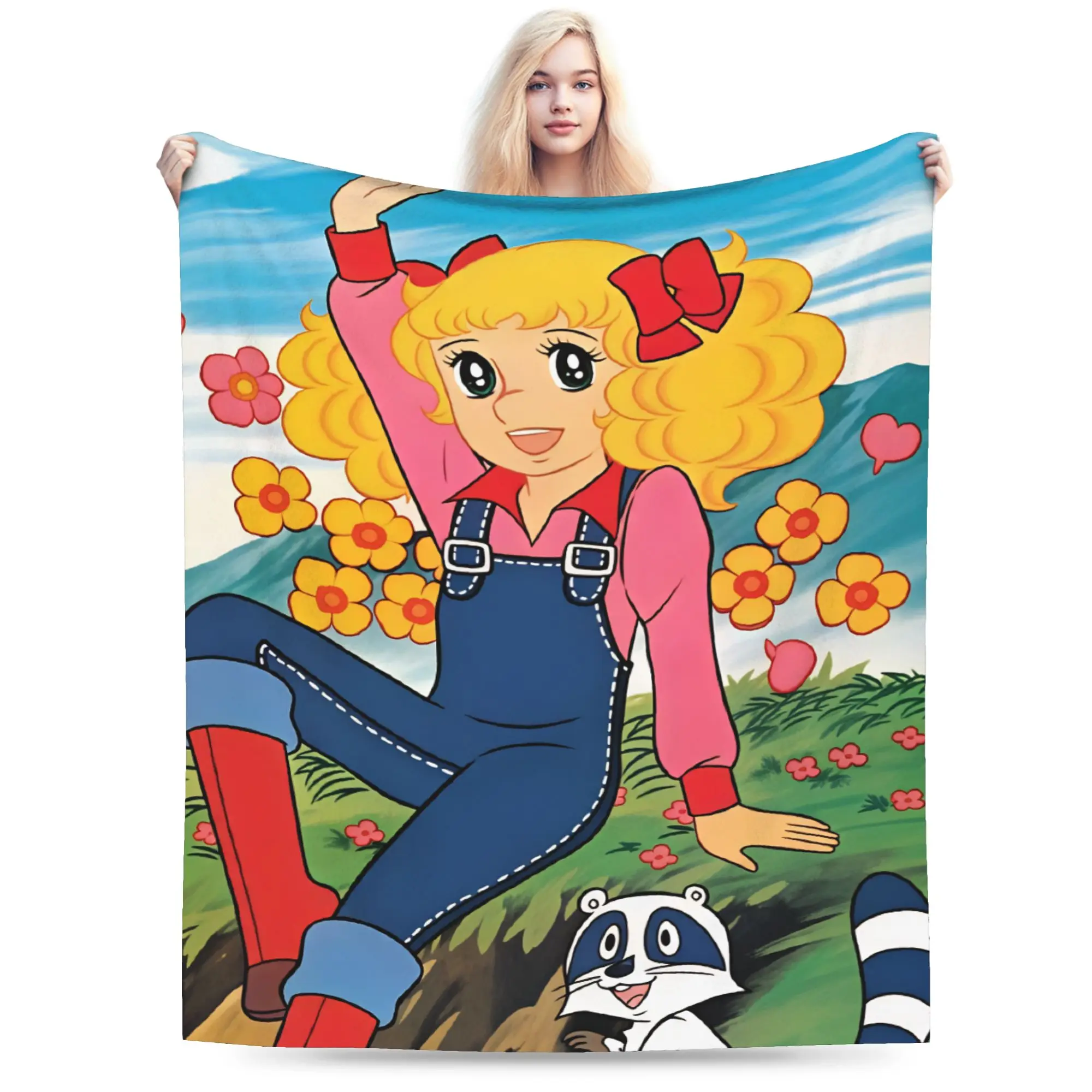 Anime Manga Candy Candy  Blanket Quality Comfortable  Throw Blanket Winter Plane Travel Chair Sofa Bed Trend Bedspread