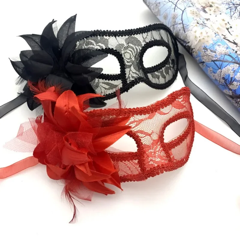 1PC Halloween Half Face Mask Glitter Lace Eyemask Masquerade Party Cosplay Costume Decor Adult Performance Prop