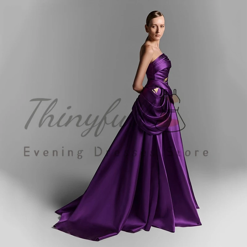 Thinyfull 2026 A-Line Prom Evening Dresses Saudi Arabia One Shoulder Side Slit Party Dress Formal Cocktail Prom Gown Customized