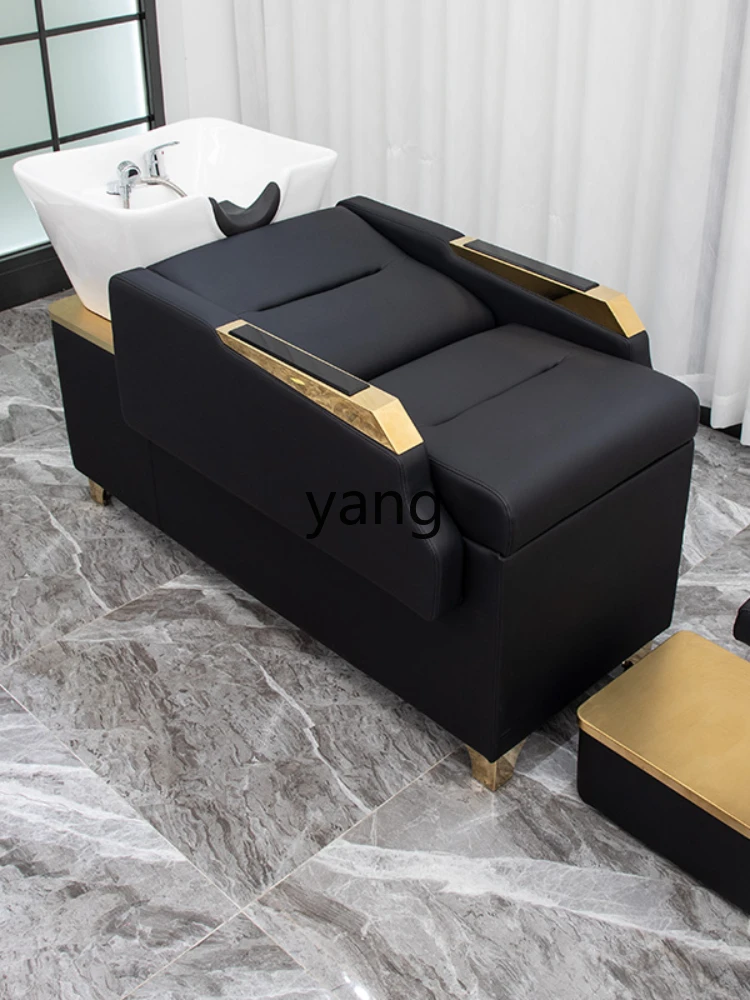 Yhl Water Bed Barber Shop Shampoo Chair Beauty Salon Stainless Steel Bottom Ceramic Basin Half Lying Bed