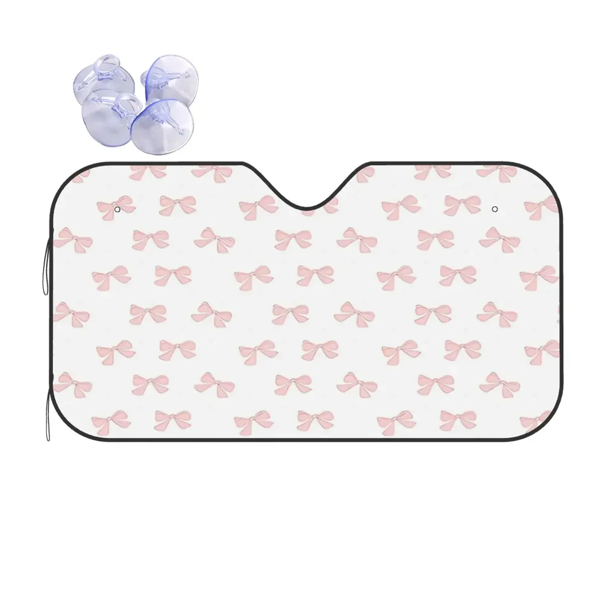 

Pink Bow Butterfly Plaid Fashion Sunsha Windscreen 70x130cm Foils Sun Visor Car-styling