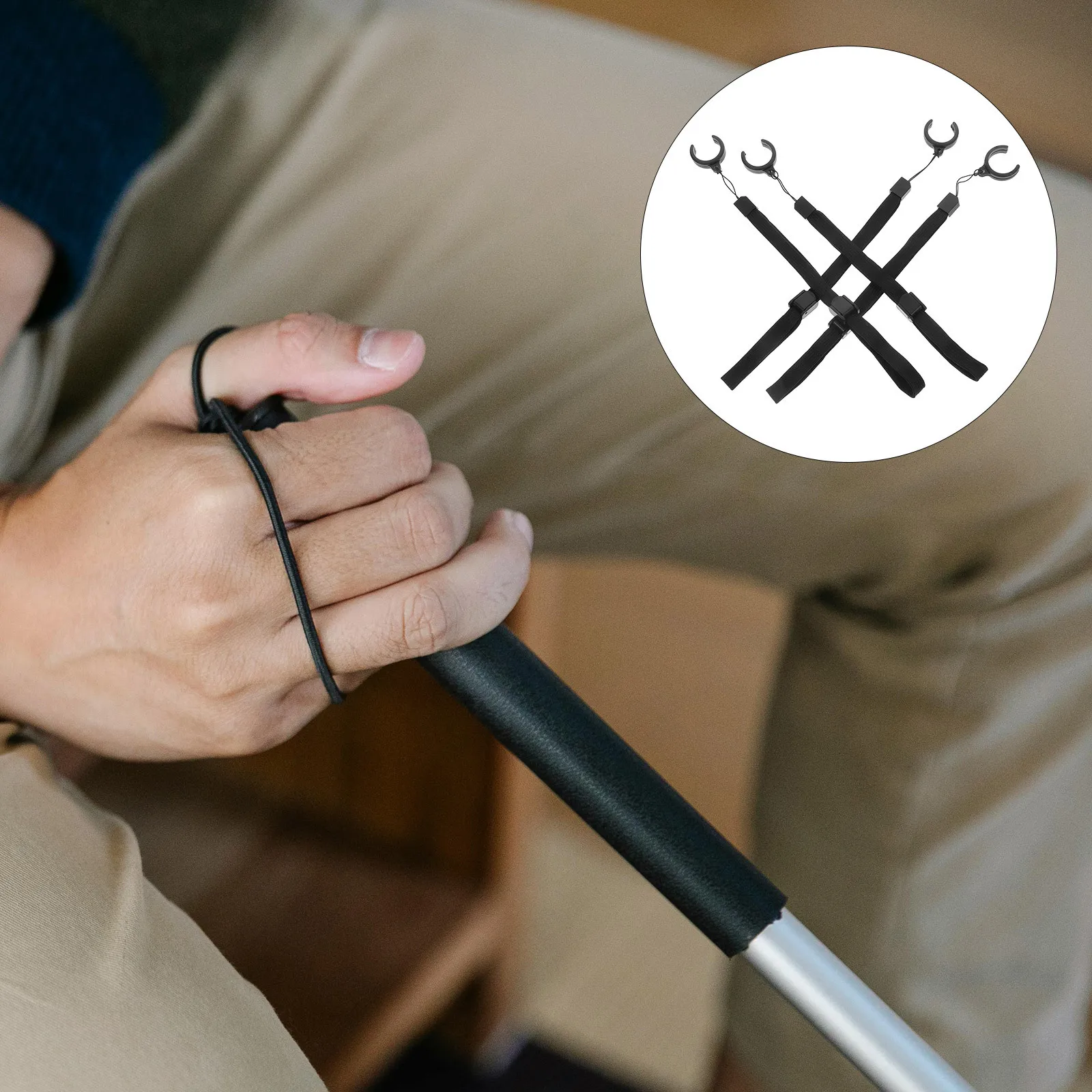 

4Pcs Cane Straps for Wrist Polyester Lanyards Anti Lost Walking Stick Accessories Hiking Climbing Everyday Use