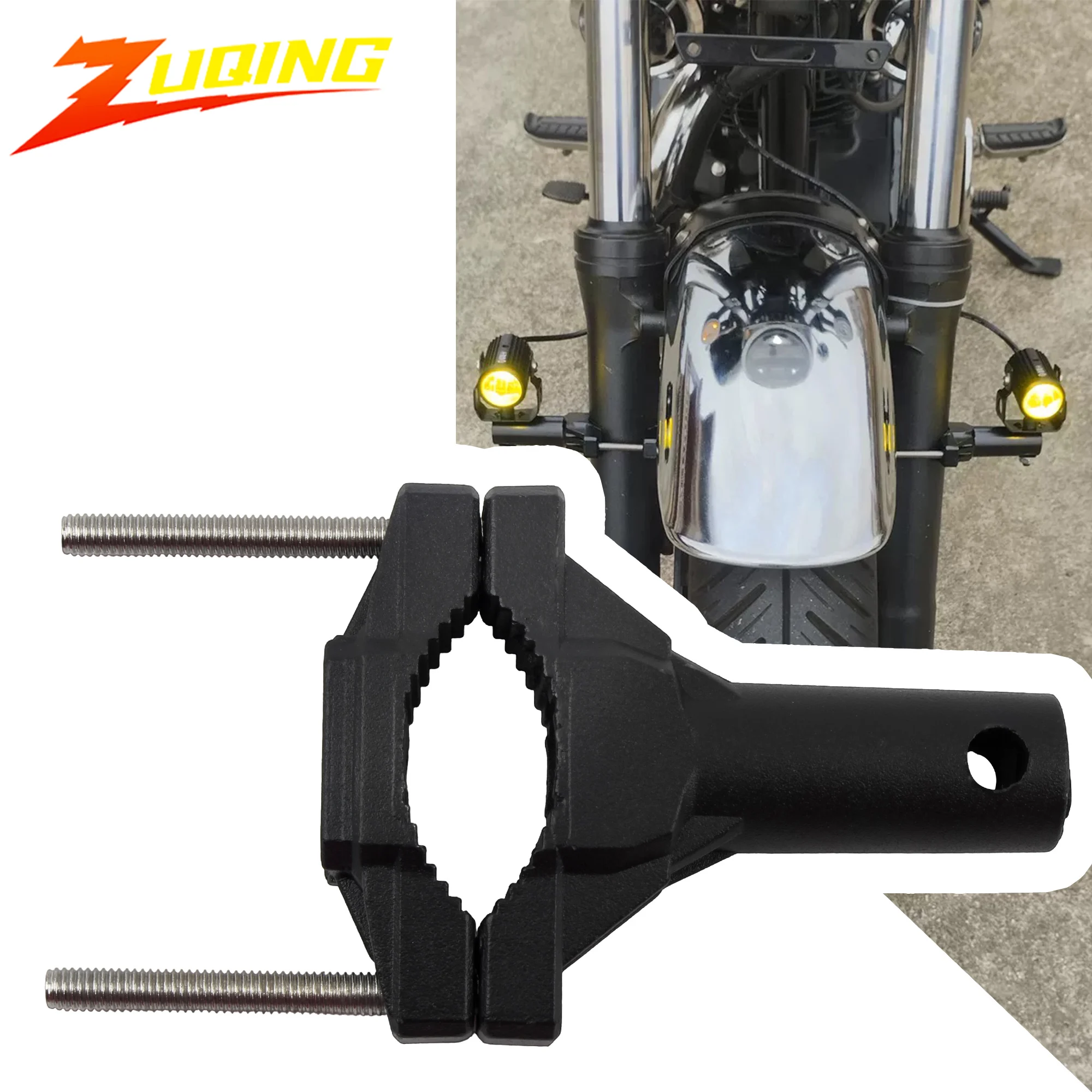 

2-3.8CM Bumper Universal Motorcycle Mount Bracket Modified Headlight Stand Spotlight Extension Pole Frame Extension Bracket