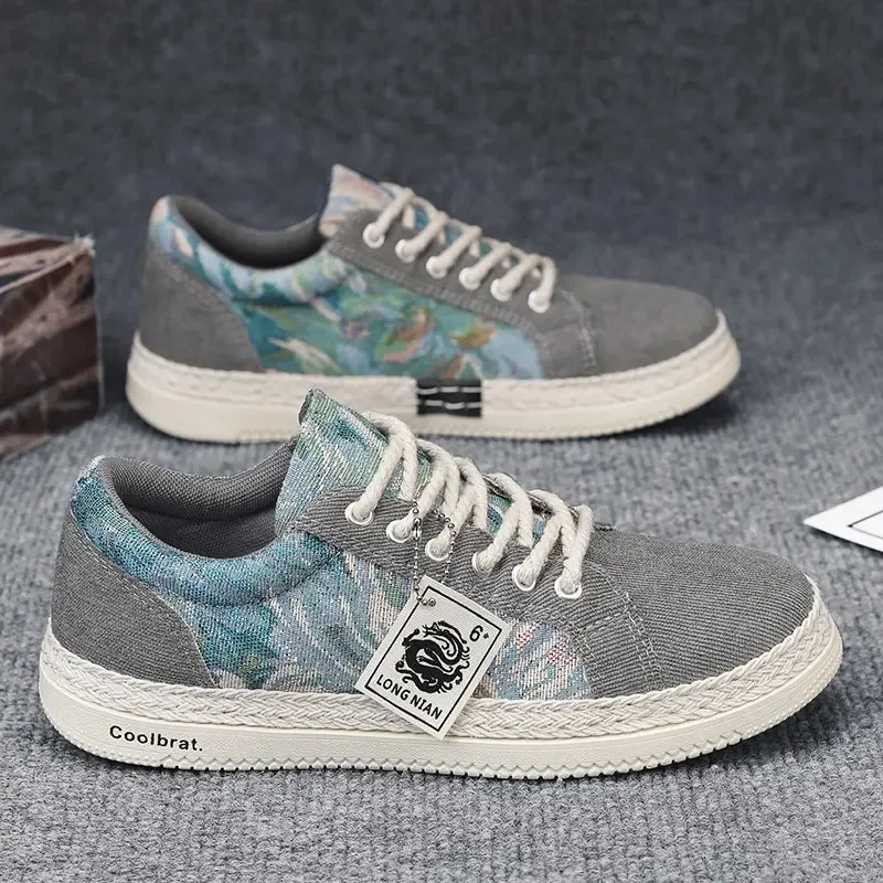 

SYTK Canvas Men's Shoes Versatile Summer Trend Sports And Leisure Low Top Board Shoes Men's Cloth Shoes Soft Soles Work Shoes