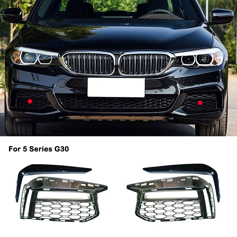 

Front DRL Fog Lamp Cover Trim Left Right Grille For BMW 5 Series G30 2017-2020 525Li 530li M 51118068339 51118068340 51118070541