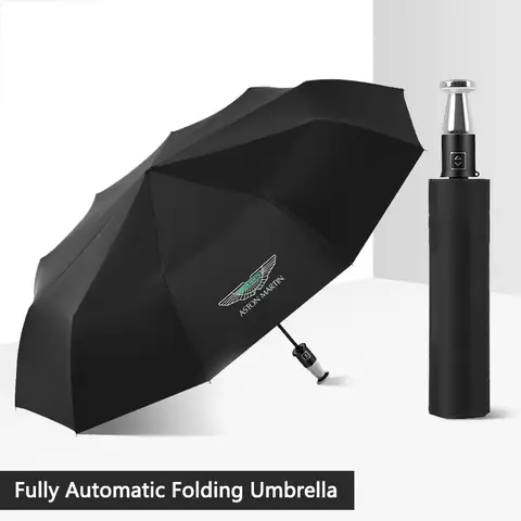 1pc For Aston Martin DBS Superleggera DB5 DB9 One-77 Vanquish Valour Car Badge Automatic Folding Windproof Sunshade Umbrella