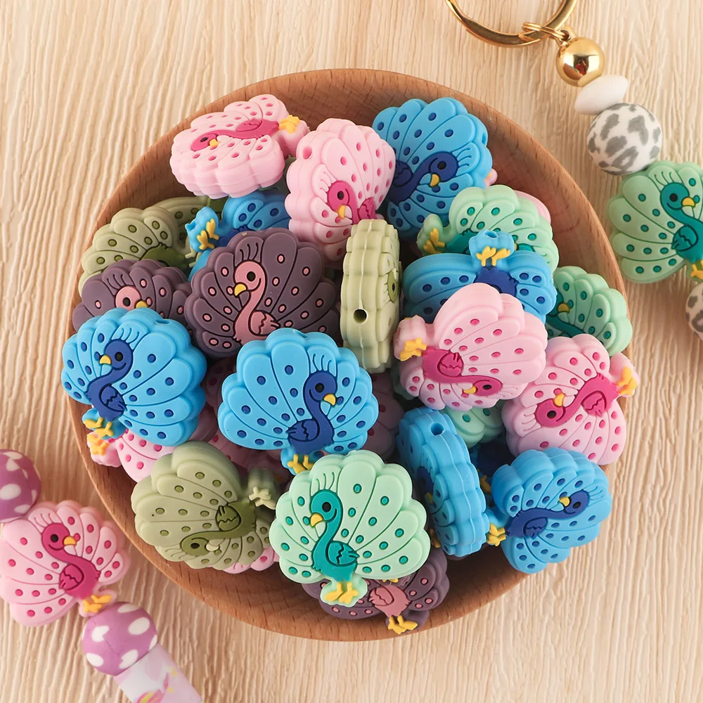 Kovict 10pcs Animal Silicone Beads  Food Grade Silicone Cartoon Tiny Rodent Beads For DIY Jewelry Making