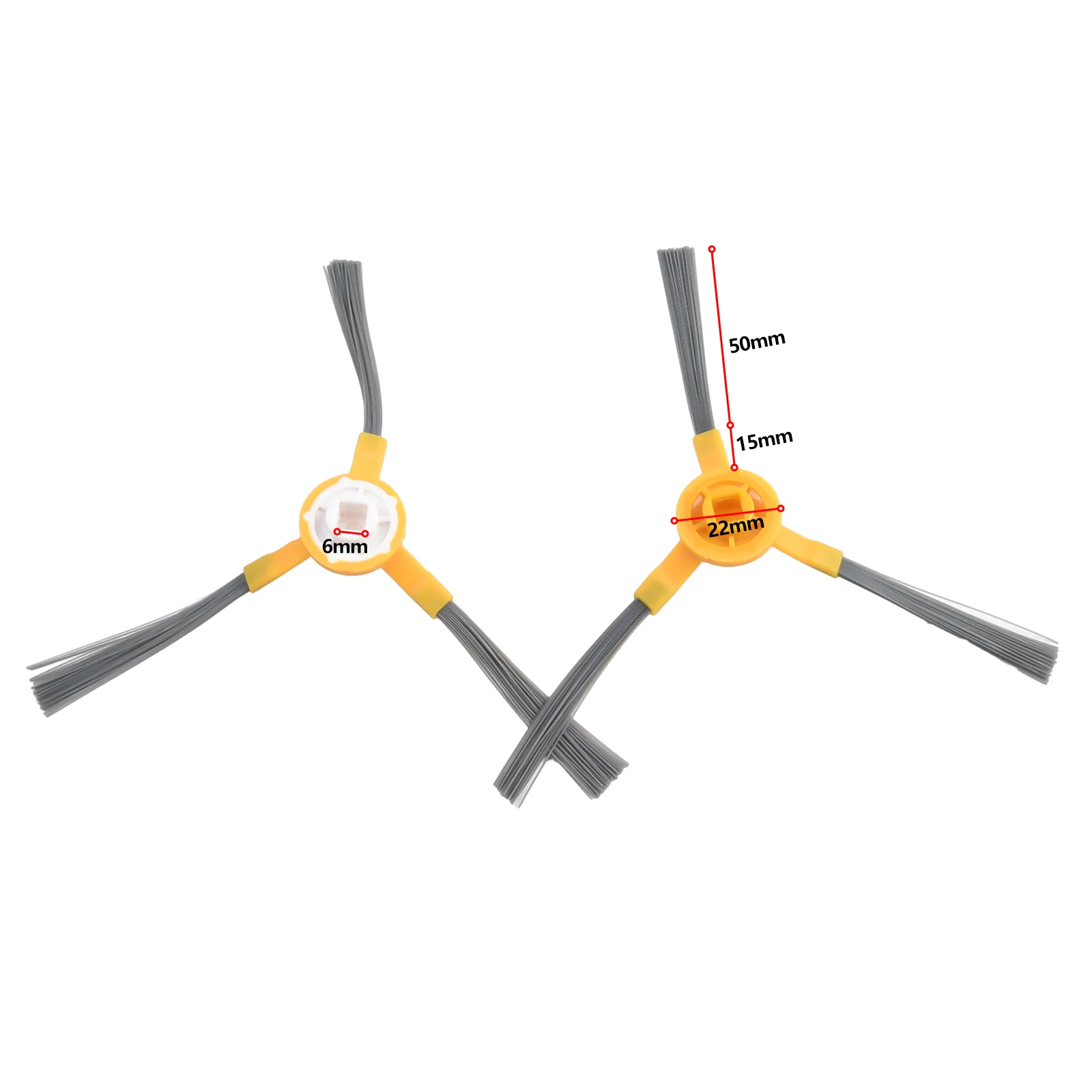 Piezas de repuesto para Robot aspirador NETBOT S15, 6 cepillos laterales de piezas, accesorio para barredora doméstica, herramienta de limpieza