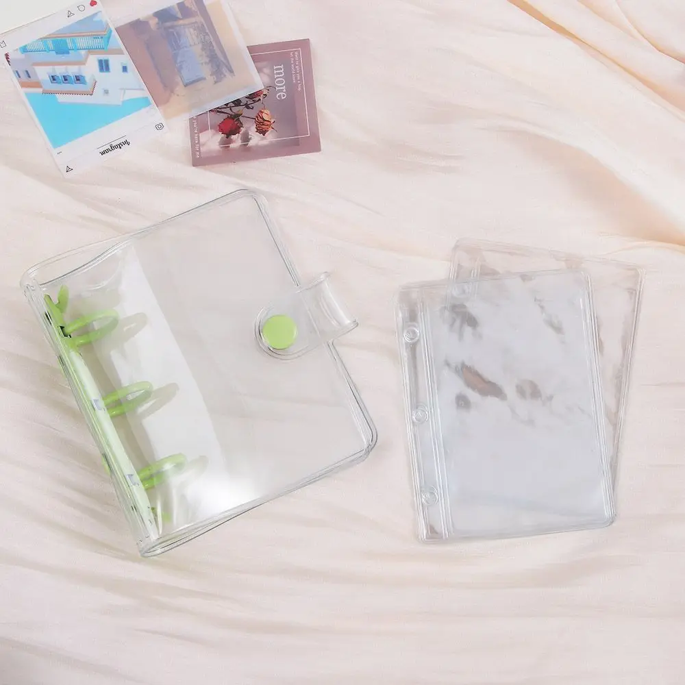 สมุดบันทึกแบบพกพา ปกใส แบบใส่กระดาษได้  แฟ้มใส่การ์ด  ปกสมุดบันทึก  อัลบั้มรูป  แฟ้ม 3 รู