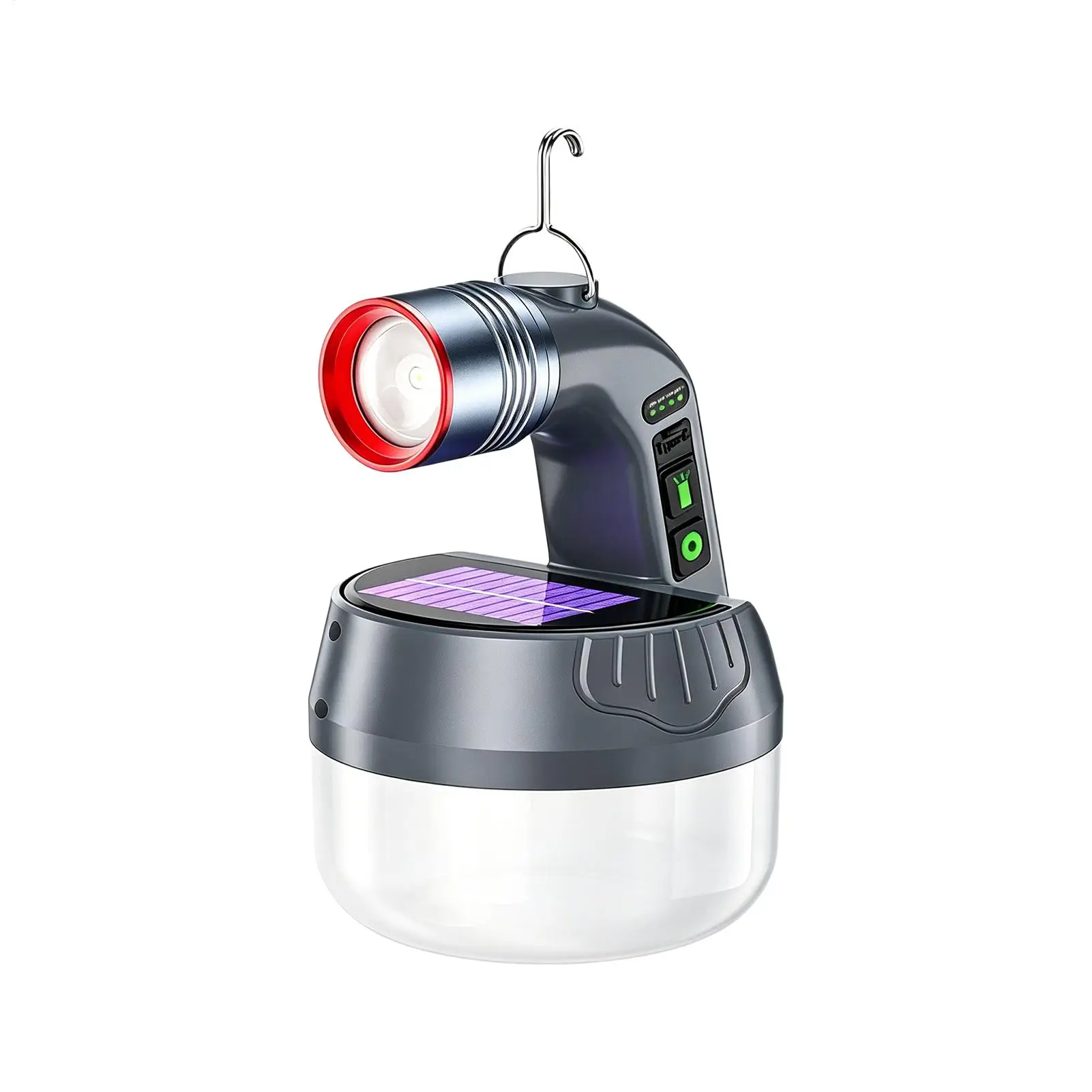 

Solar Camping Lantern USB Rechargeable Decorative Table Lamp Solar Powered Lantern For Camping Backpacking Fishing Night Walking