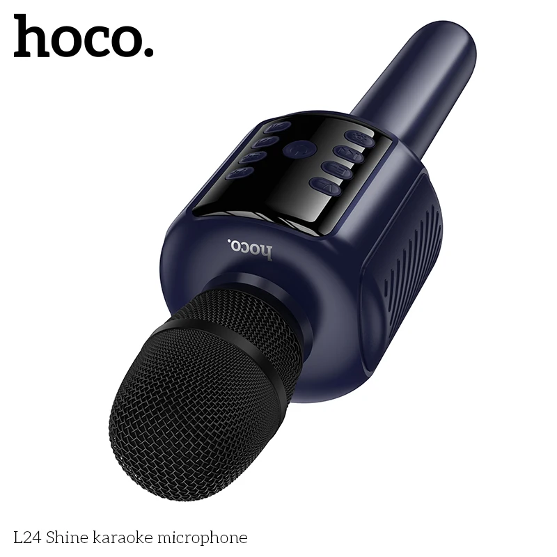 Picture 7: HOCO L24 Bluetooth 5.0 Karaoke Microphone Built-in 52mm Speaker Unit 5W Power Support USB Flash Drive TF Card AUX Playback