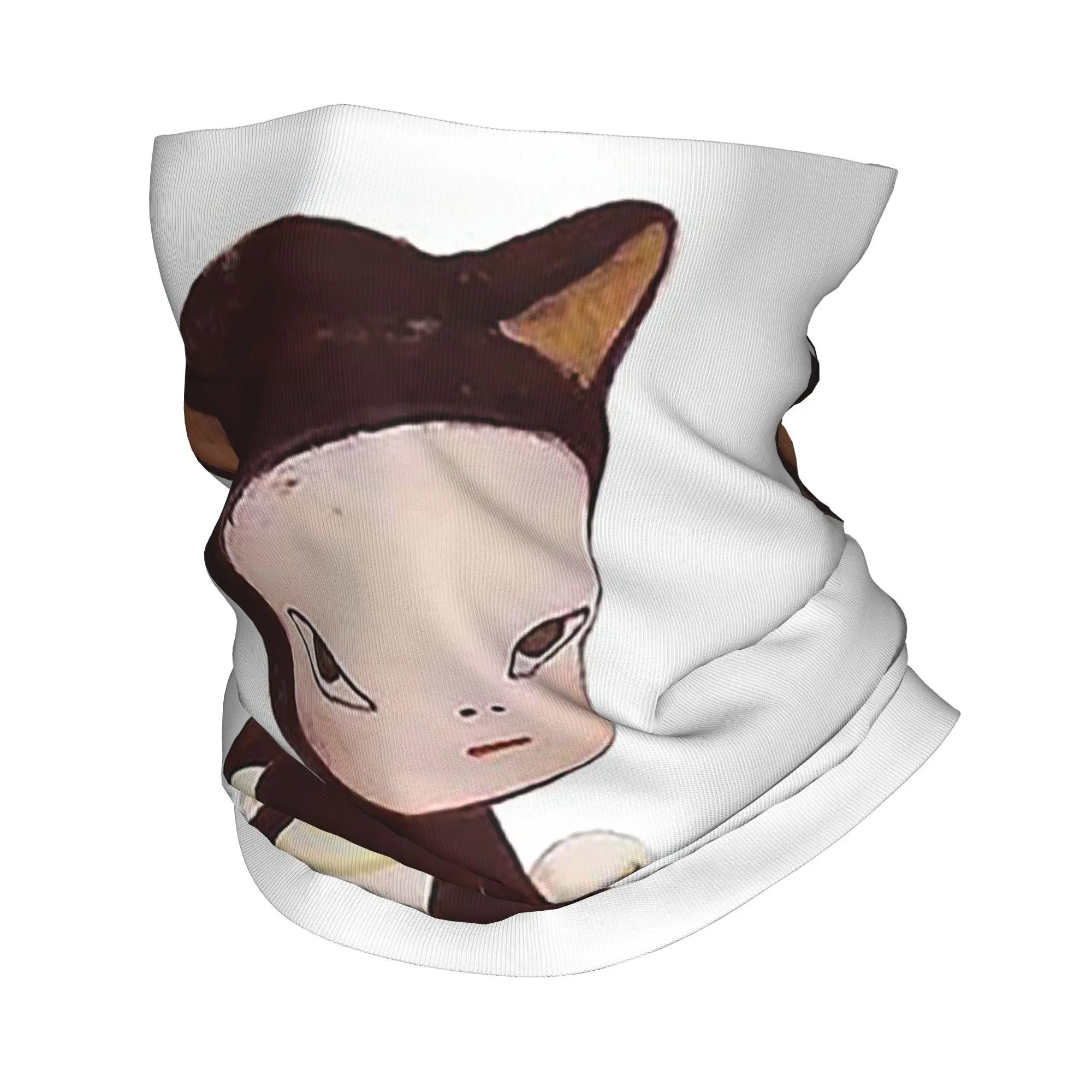 Yoshitomo nara Bandana Neck Gaiter Printed Wrap Scarf Multifunction Headwear Outdoor Sports For Men Women Adult Breathable