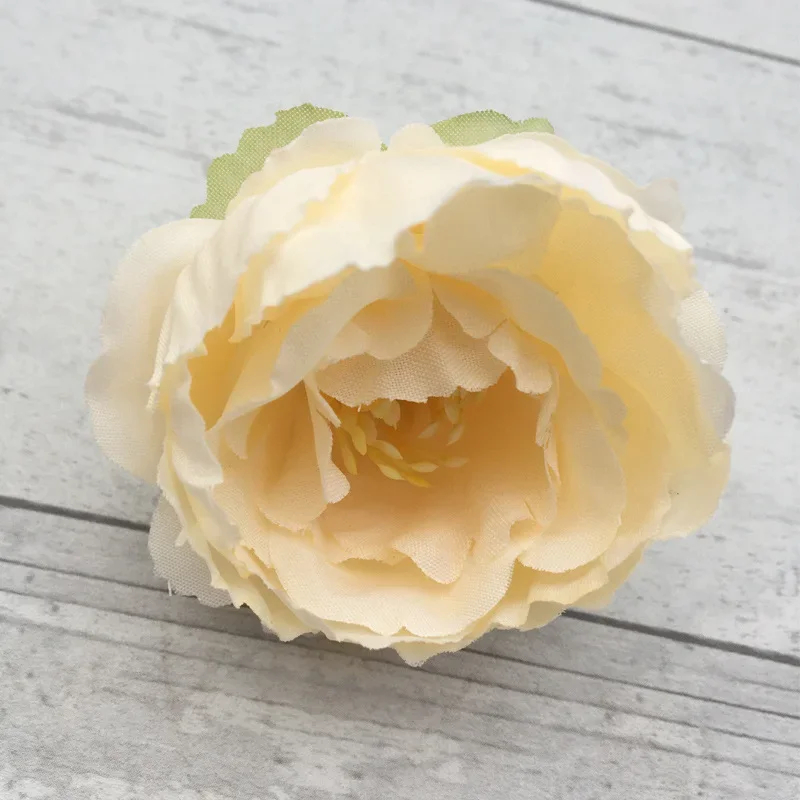 20PCS 6CM Nordic Style Artificial Retro Camellia Bud Rose Head DIY Sen Series Wreath Material Wedding Artificial Flower