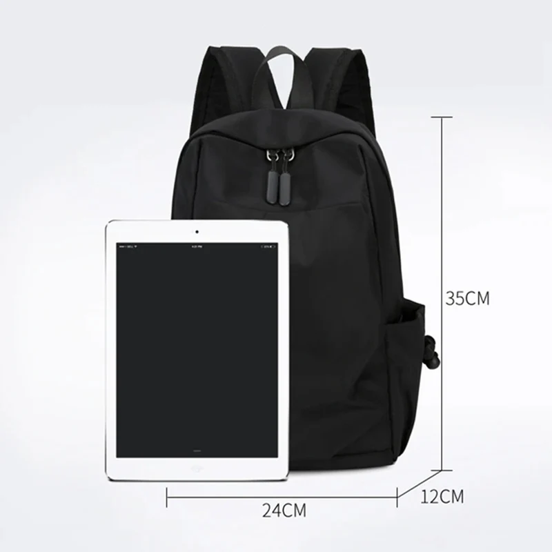 Men\'s Backpack Fashion Small Black Shoulder School Bag For Man 2024 Canvas Designer Waterproof Sports Travel Male Backpacks