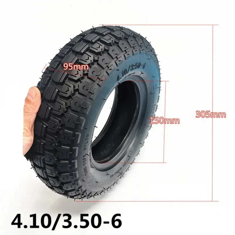 6 Inch Elderly Scooter Tyre 4.10/3.50-6 Tire Inner Tube for 49cc Mini Quad Dirt Bike Scooter ATV ,Buggy,Gas Scooter Wheelbarrow