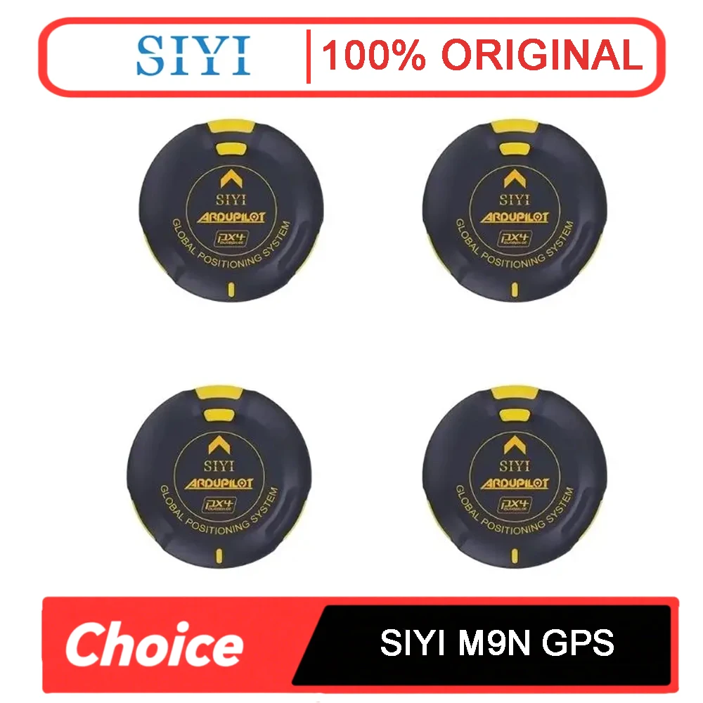 SIYI M9N GPS GNSS Module - 4-Satellite High Gain Antenna, Safety Switch, RGB Indicator for Drones, CE/FCC Certified
