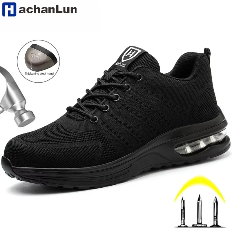 

Lightweight Safety Shoes Women Men Air Cushion Work Sneakers Steel Toe Shoes Construction Safety Boots Anti-smash Work Shoes
