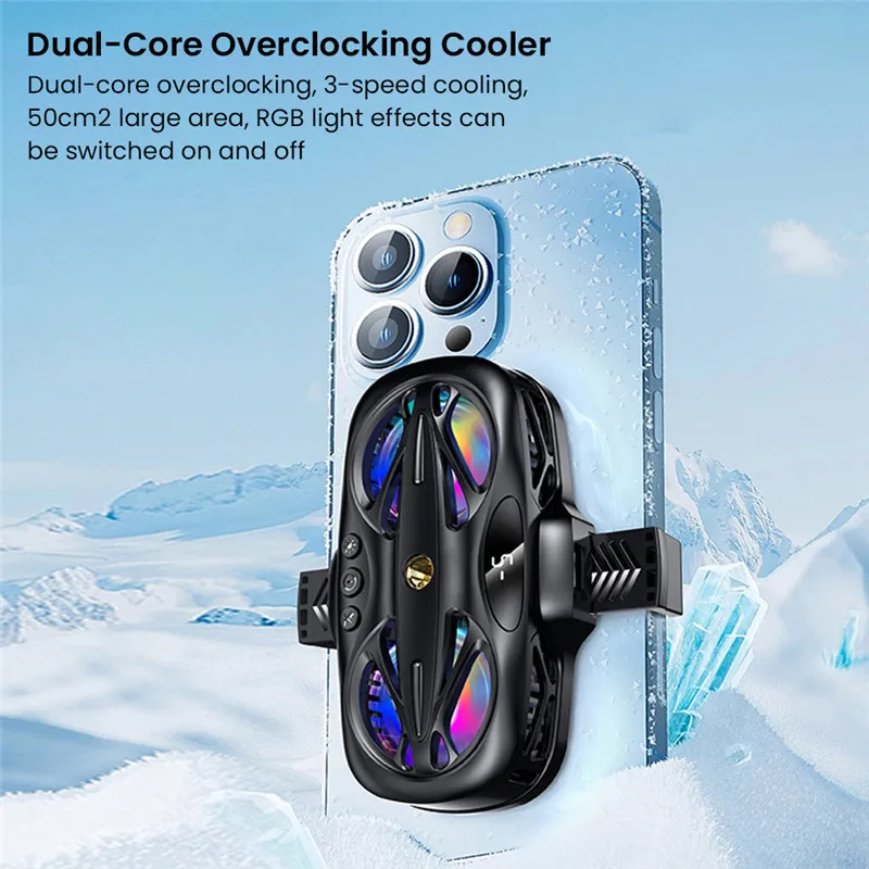 

Новый двойной вентилятор, большая Бесшумная модель, охлаждающий вентилятор, кулер для быстрого охлаждения, радиатор для живой игры, ручка для охлаждения