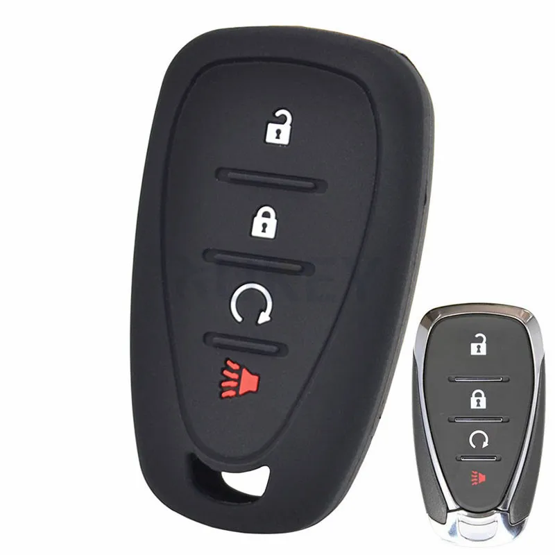 Silicone Car Key Case For Chevrolet Cruze Malibu Spark Sonic Impala Equinox Volt Trax Camaro Remote Fob Cover 2019 2020