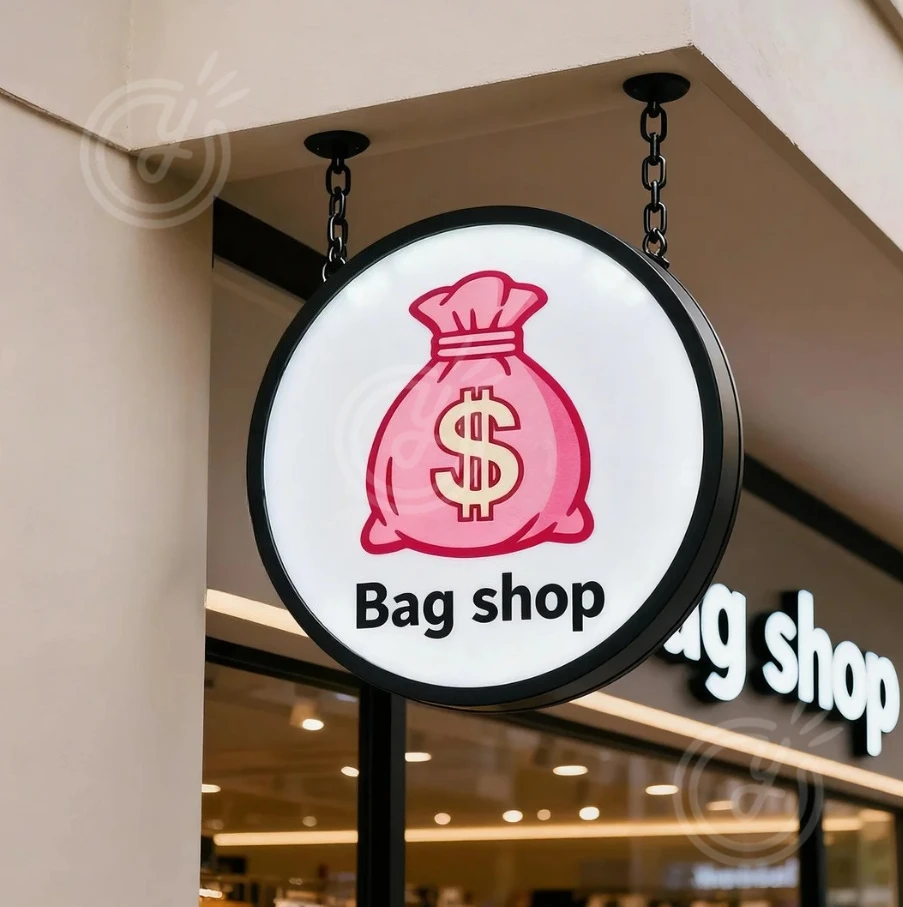 Bag Shop Steel Light Box Custom Outdoor Advertising LightBox Double Sided Led Light Box for Coffee Shop Beauty Salon Barber Shop