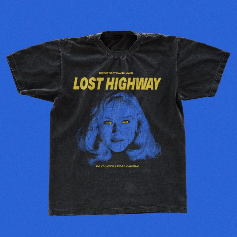 Lost Highway Movie T-shirt Classic Film T-shirt Trendy Men Women's Short Sleeve T-Shirt 90s Cotton Aesthetic Streetwear Tee Tops