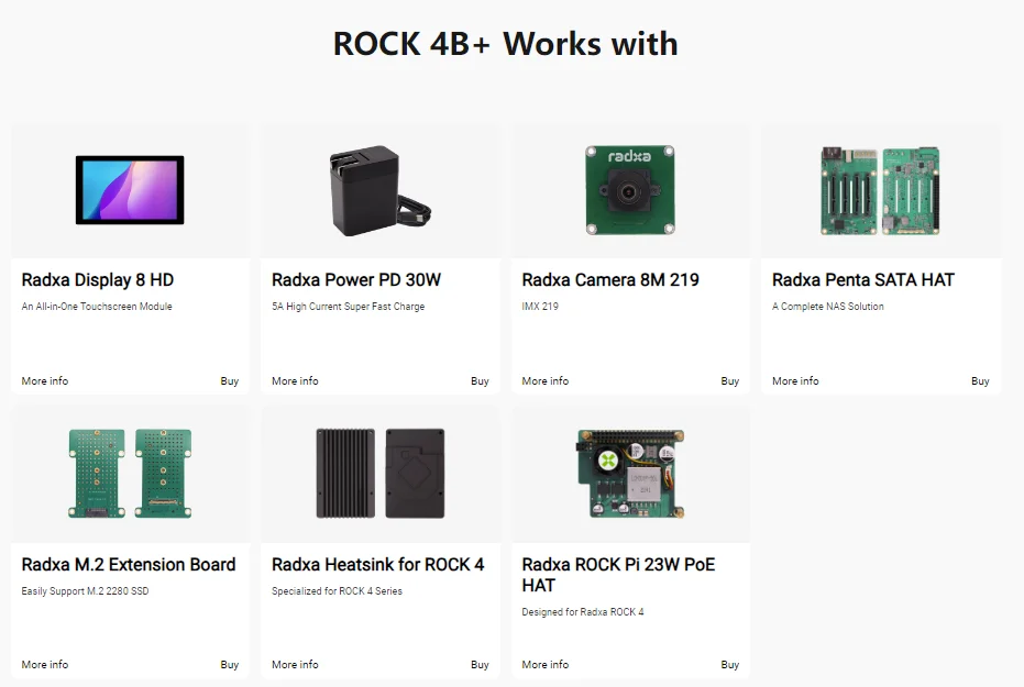 Radxa ROCK 4B+ OP1, HDMI with 4K Output, WiFi 5, Gigabit Ethernet and PCIe 2.1, 6-core CPU SBC,Single Board Computer image 6