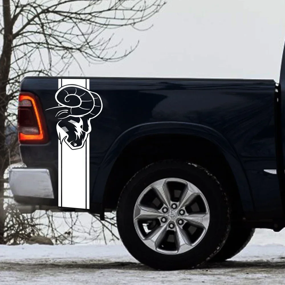 Pickup Bed Side Kit Styling Decor Decal Car Stickers Truck Vinyl Cover Auto Accessories For Dodge RAM 1500 2500 3500 Rebel TRX - view 2