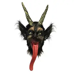 Horror Horned Devil Mask Scary Krampus Demon Halloween Masks Party Movie Cosplay Costumes Dress