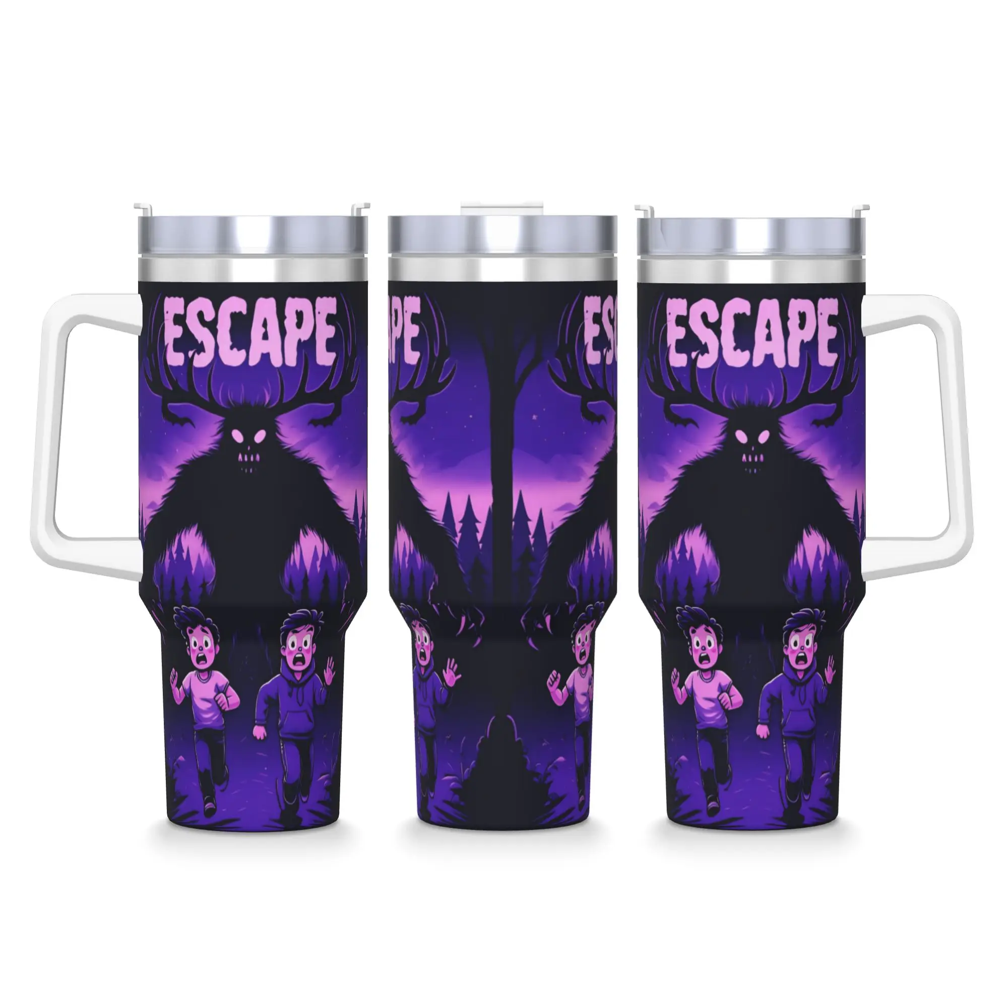 Stainless Steel Tumbler Escape 99 Nights Halloween Thermal Cups  Portable Cold Drink Car Mugs Travel Design Water Bottle