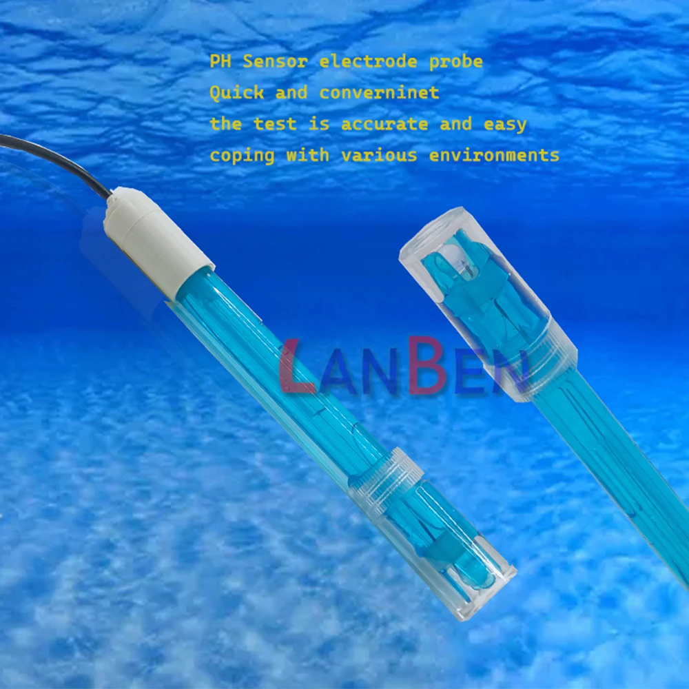 PH Electrode Sensor PH Meter Tester 0-14 Value Hydroponic Sensor BNC Connector Probe Detection for Aquarium PH Controller Meter