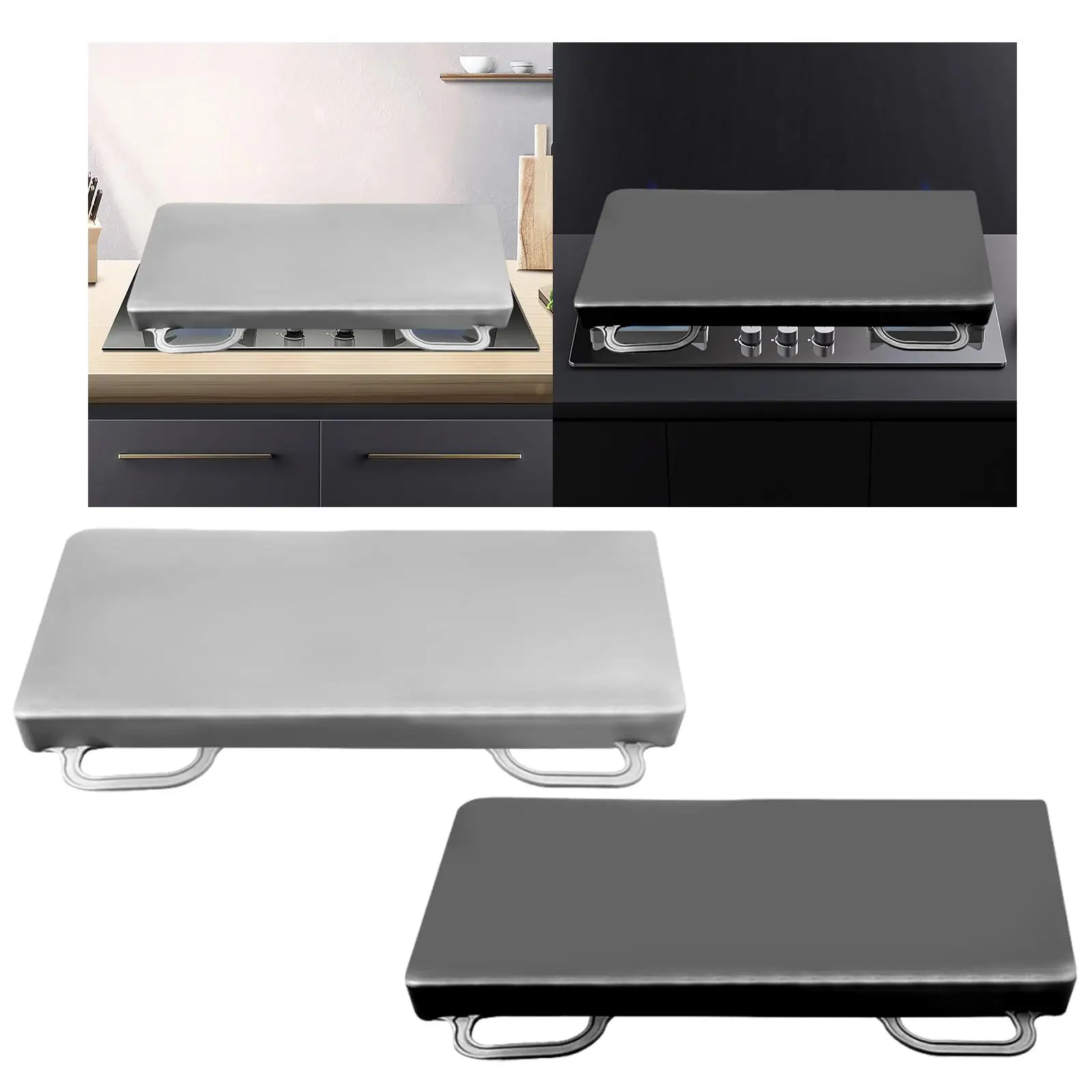 Stoves Mat Range Cover Dish Drying Bar Accessories Washable with Hooks Storage Rack Stovetop Cover Board Stoves Guard for Burner