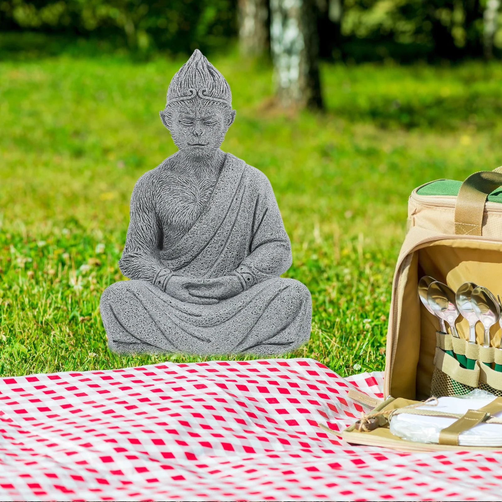 1 قطعة تمثال بوذا الصغير حجم صغير لحديقة ديكور خزان الأسماك الديكور في الهواء الطلق بوذا الشكل حجر مسحوق النحت