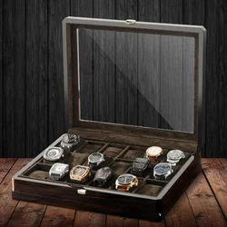 12 Digit Multi Position Watch Case Storage Box Packing Cases High-grade Baking Paint Grain Jewelry Display Box Watch Organizer