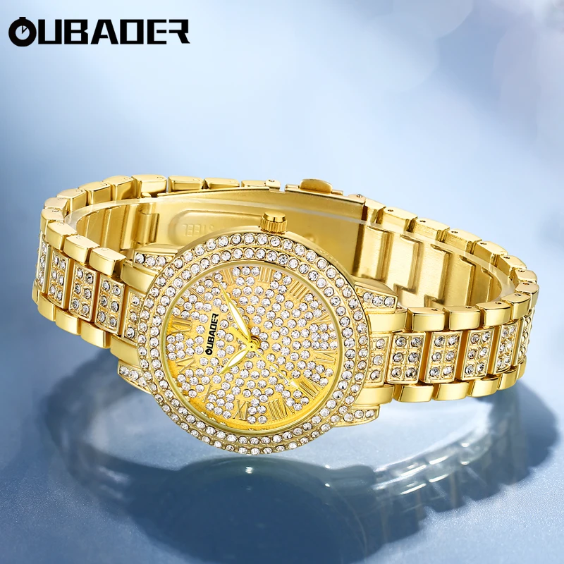 Oubaoer Luxury Brand Women's Hand Stainless Steel Waterproof Calendar Fashion Quartz Watch Exquisite and niche Women's Watch