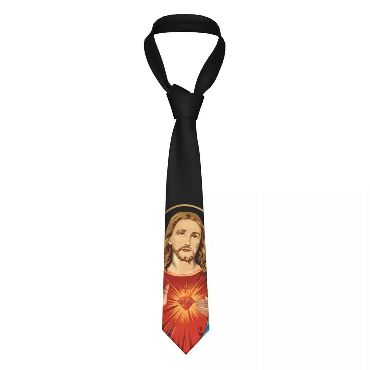 

Custom Sacred Heart Of Jesus Ties Men Formal Silk Christian Catholic God Necktie for Wedding