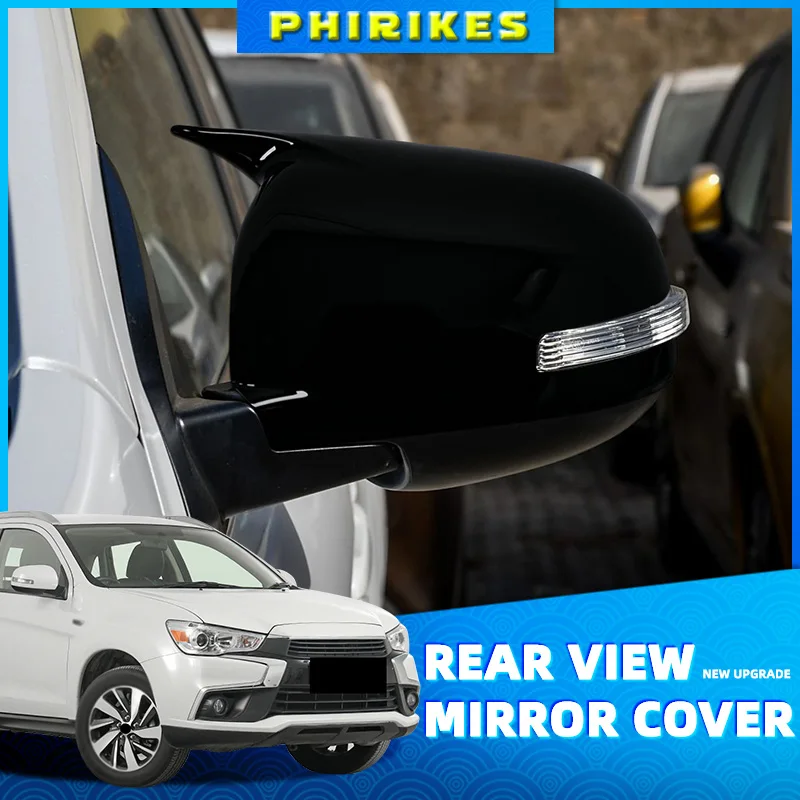 

Rearview Mirror Cover with Turn Signal for Mitsubishi For ASX and For Outlander 2013-2018 Left & Right Side Fit