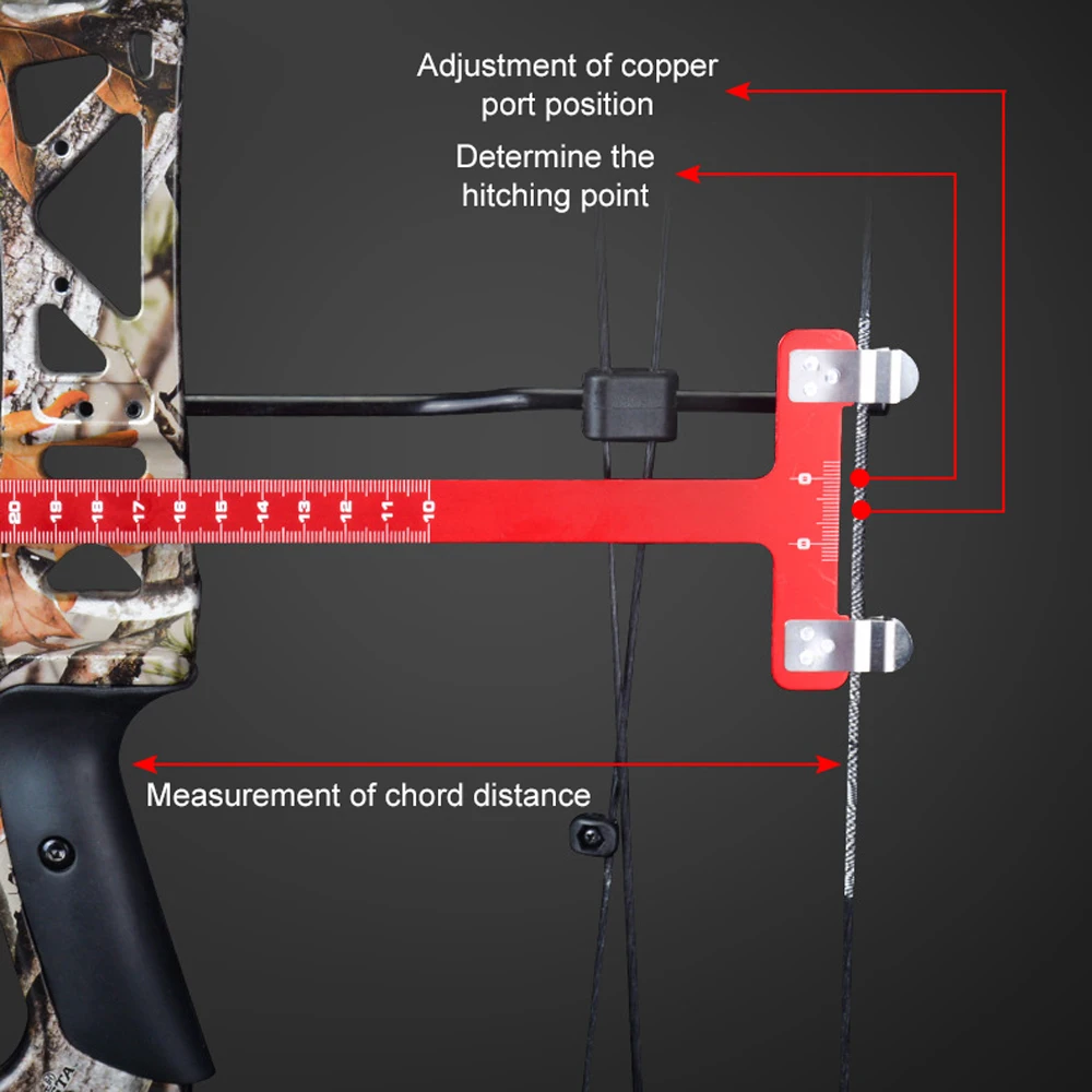 Archery Ferramenta de ajuste para Recurve, Bow String Nocking Points Alicata, T Squares Tuning Régua, Composto Bowstring Acessórios