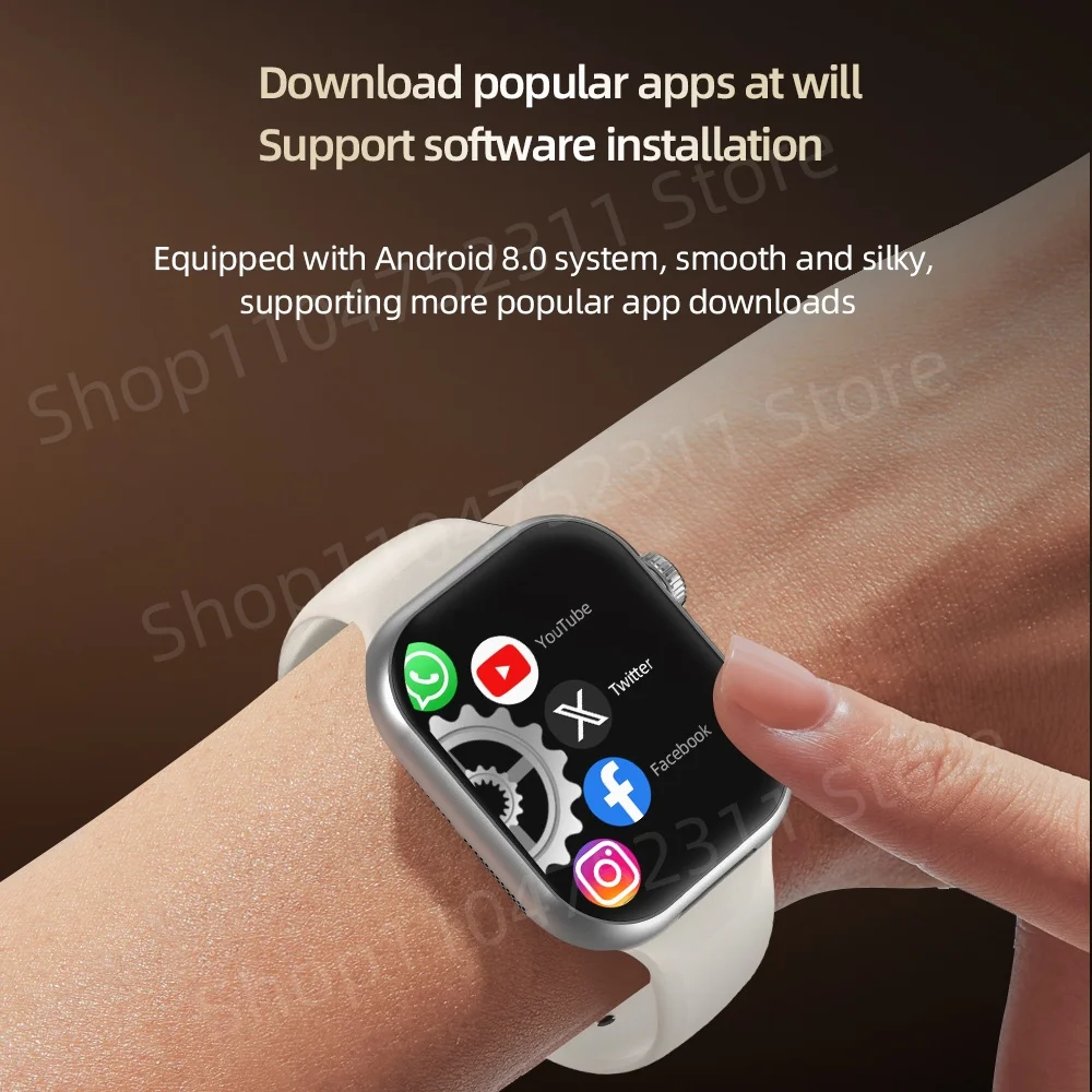 ساعة ذكية VP29 أصلية سلسلة VP 2.29 بوصة أندرويد 5G ساعة ذكية مع كاميرا دوارة نظام تحديد المواقع واتساب Tiktok App Store Wifi Connect