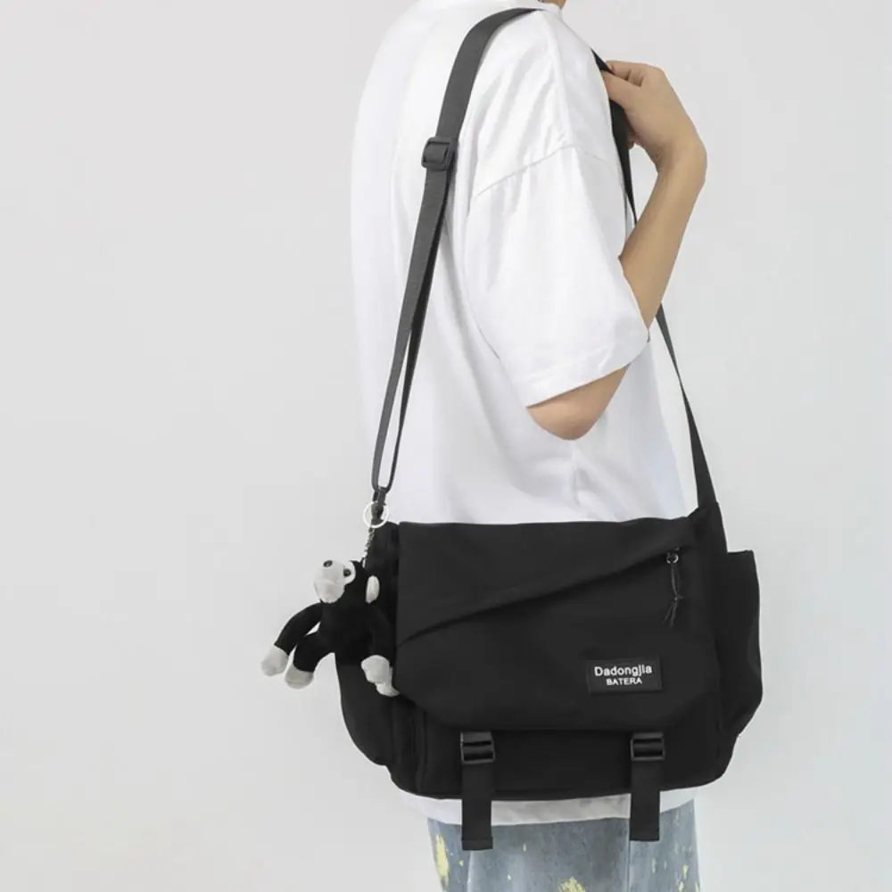 

Nylon Polyester Men Crossbody Bag Black White Blue Waterproof Storage Waist Bag Large Capacity Multifunctional Sports Chest Bag