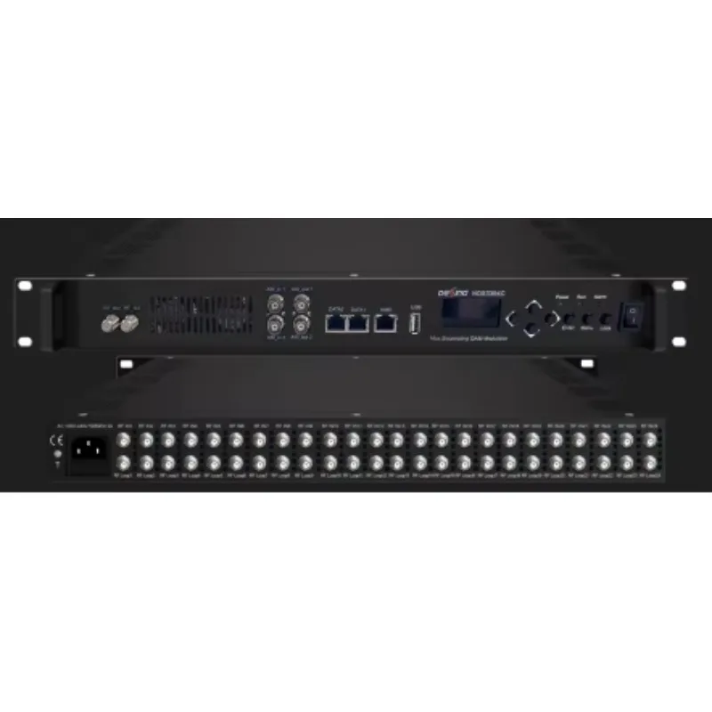 موالف تشفير الفيديو الرقمي 8/16/24 FTA مع مخرج IP ASI يدعم DVB-S/S2 DVB-C/T/T2 ISDB-T/ATSC مدخل صوت عالي الدقة إلى بوابة IP