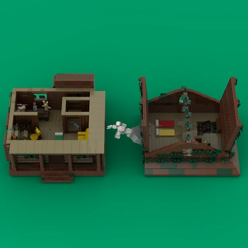 Modulares Stadtgebäude MOC Bausteine Holzhaus-Technologie Modulare Blöcke Geschenke Weihnachtsspielzeug DIY-Sets Montage