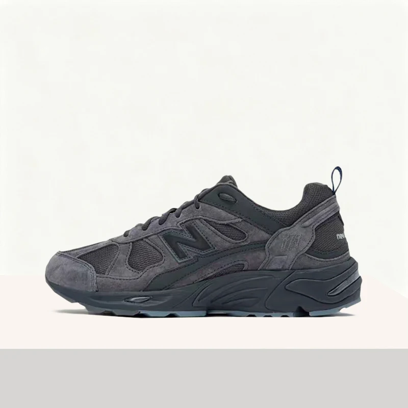 New Balance NB878 Unisex Dark Gray Low-Top Lace-Up Shoes – Mesh/Suede Upper, Non-Slip Durable Sole & Comfortable Fit CM878MB1